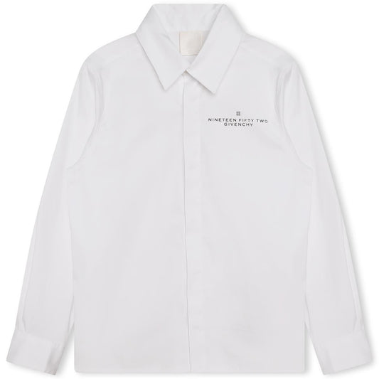 男童白色棉衬衫