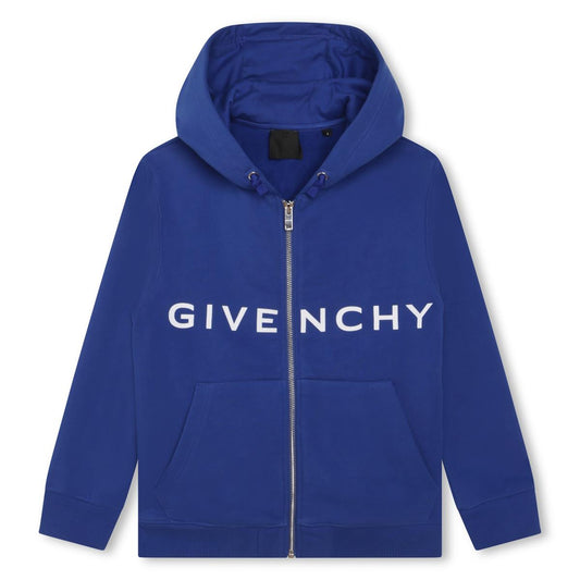 男童蓝色拉链上衣