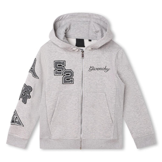 男童灰色拉链上衣