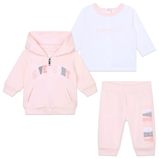 女婴粉色棉套装