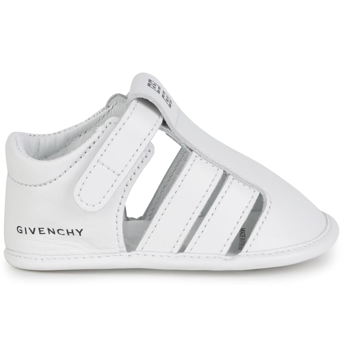 婴儿白色Logo凉鞋