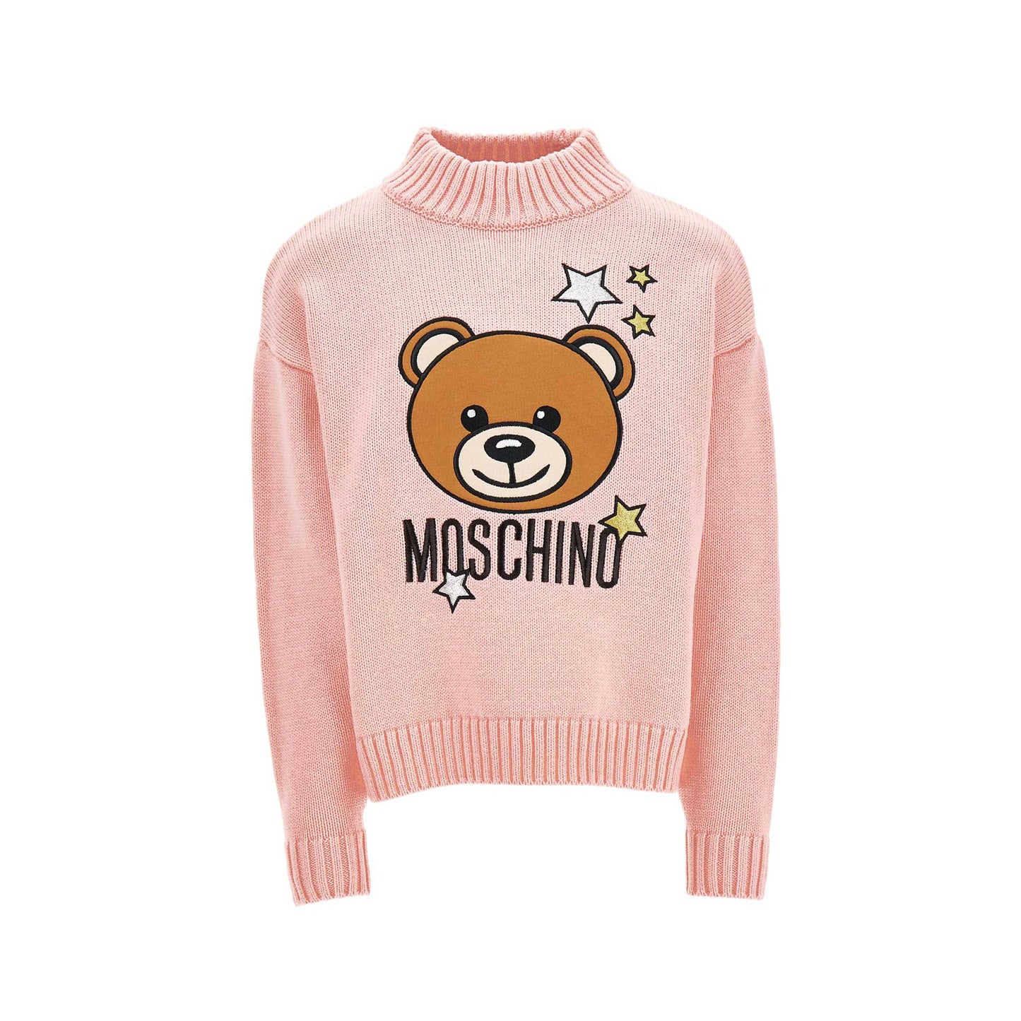女童粉色Logo棉毛衣
