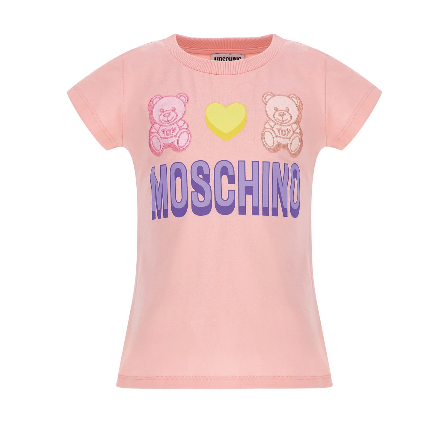 女童粉色Logo棉T恤