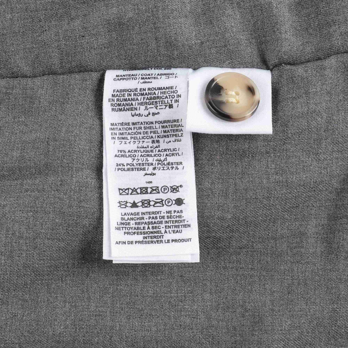 女童棕色人造皮草外套