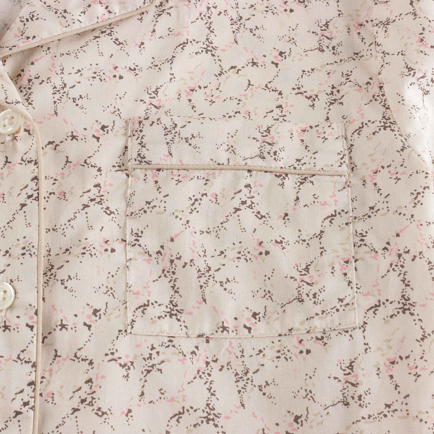 女童米色碎花棉睡衣套装