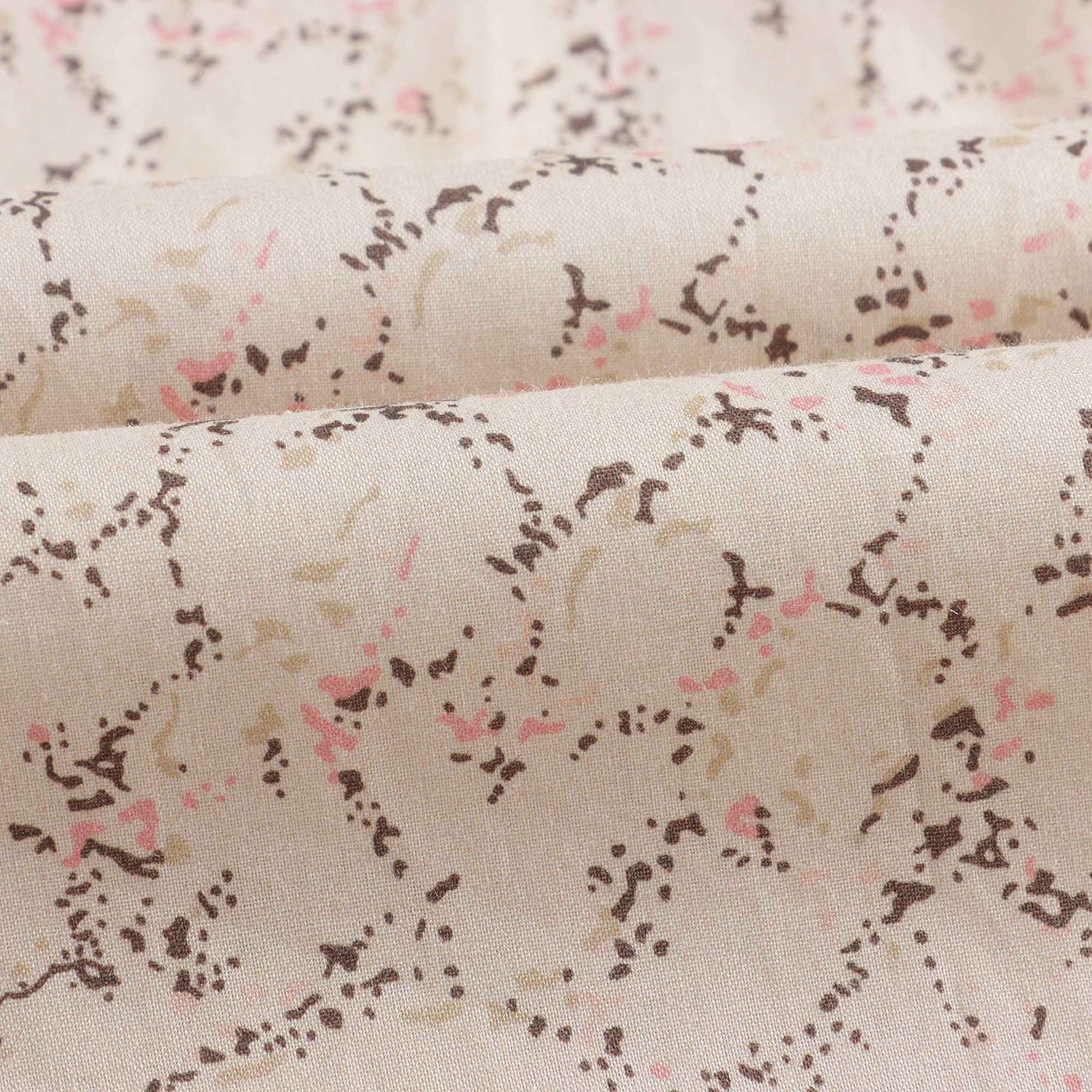 女童米色碎花棉睡衣套装