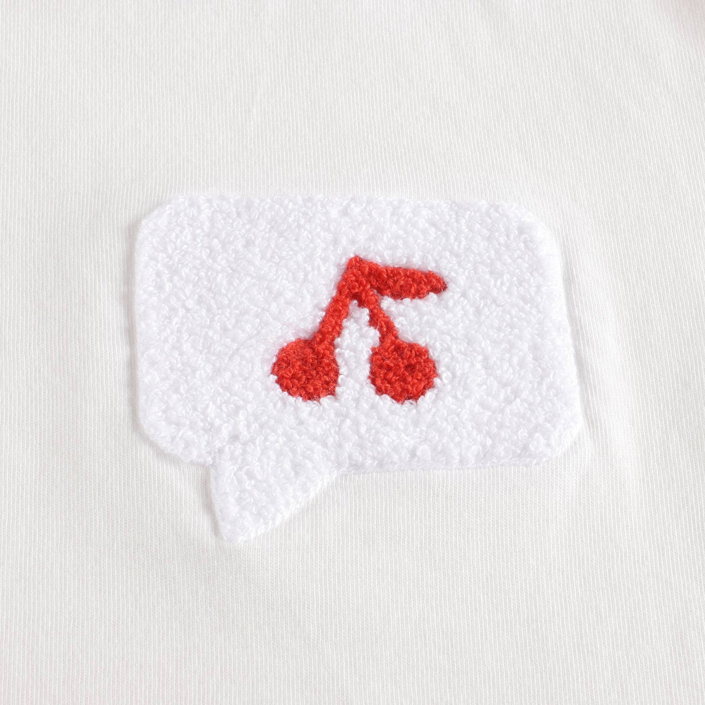 女童白色Logo棉T恤