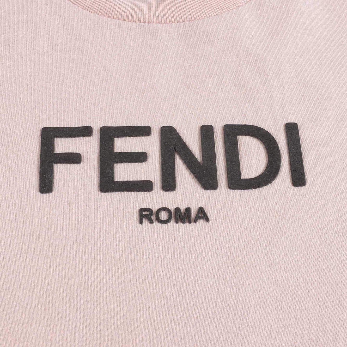 Girls Pink Logo Cotton Dress