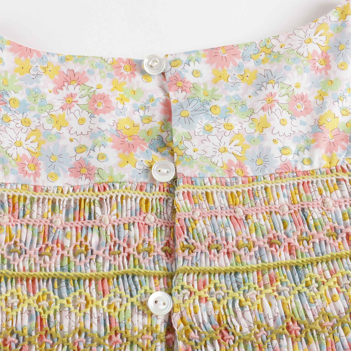 Girls Pink Floral Cotton Dress