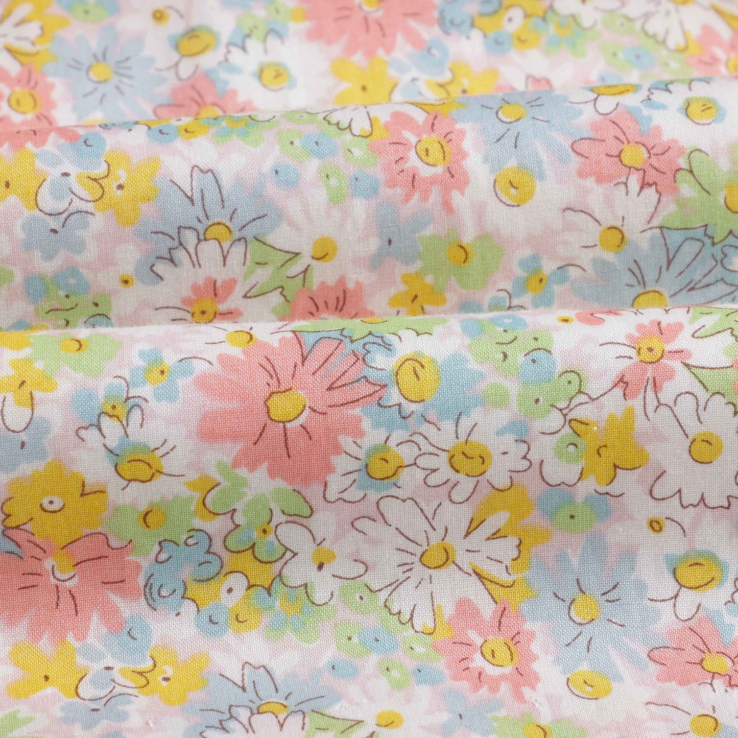 Girls Pink Floral Cotton Dress