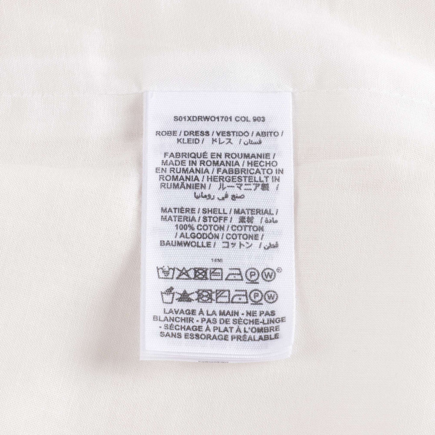 Baby Girls White Embroidered Cotton Dress