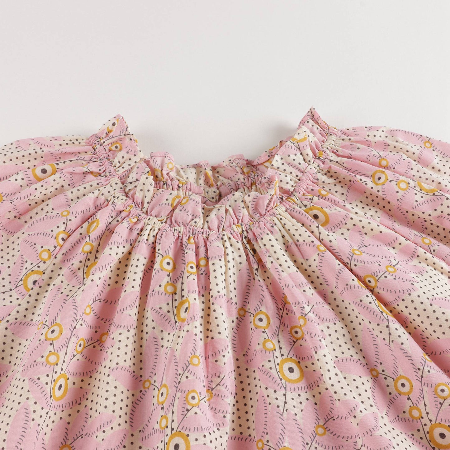 Girls Pink Flower Cotton Dress