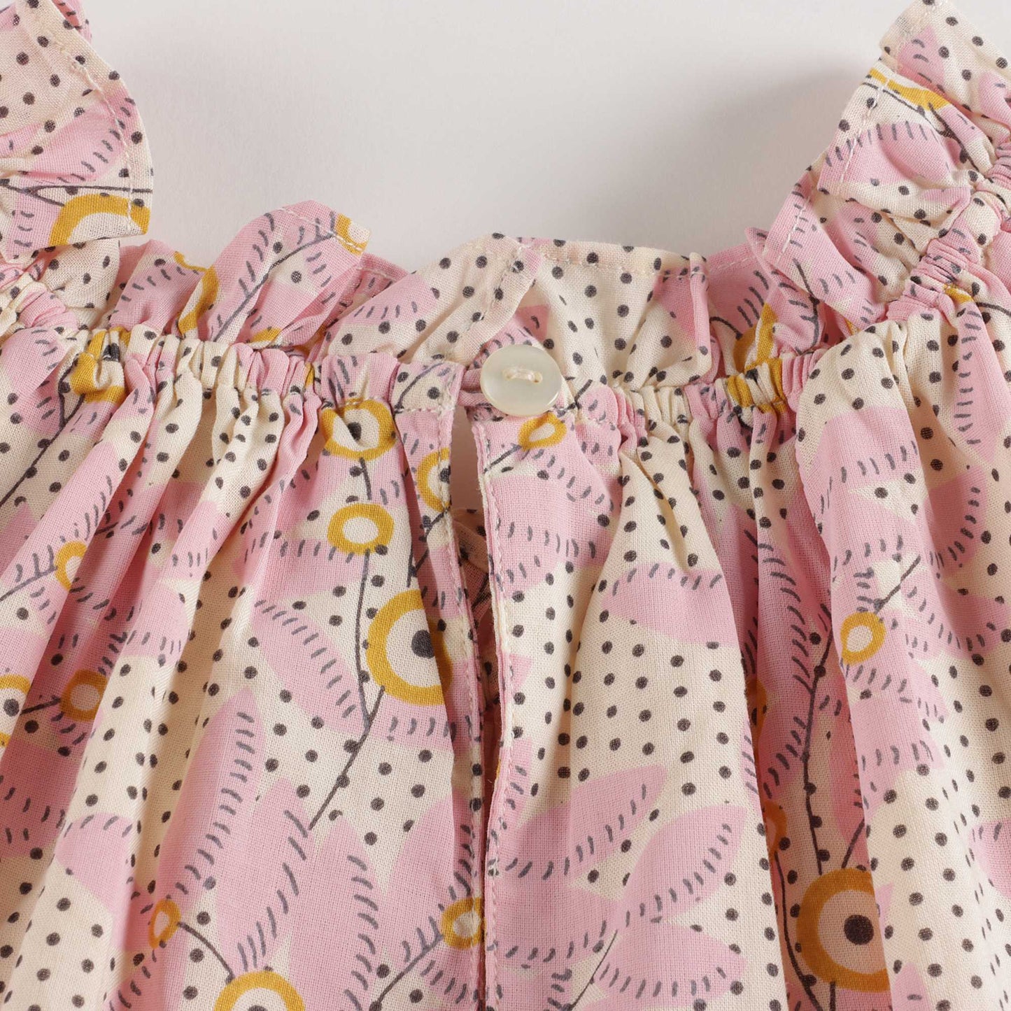 Girls Pink Flower Cotton Dress