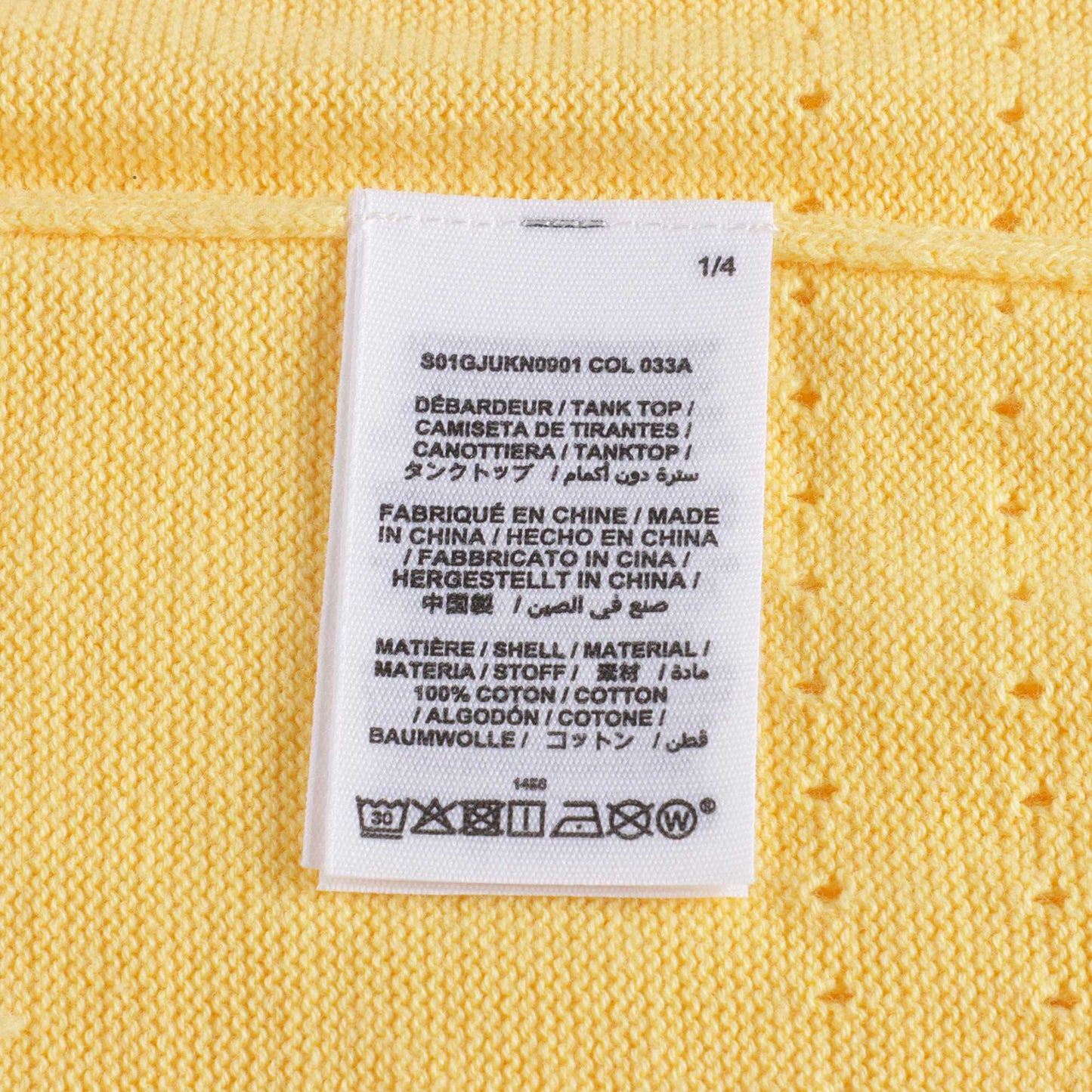 Girls Yellow Logo Knit Vest
