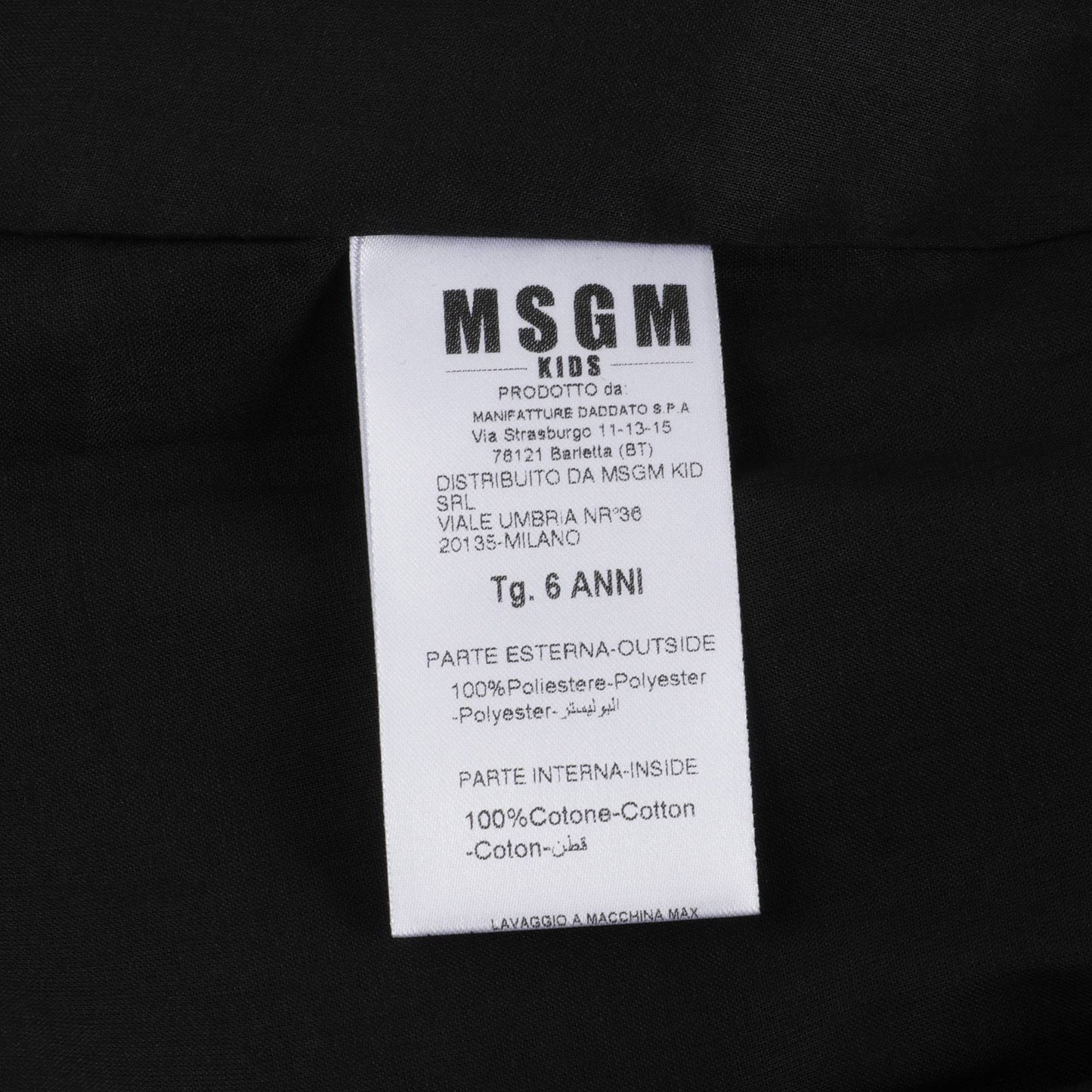 Girls Black Taffeta Dress