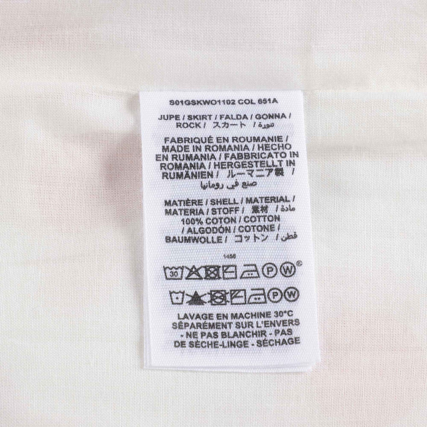 女童白色樱桃印花棉短裙