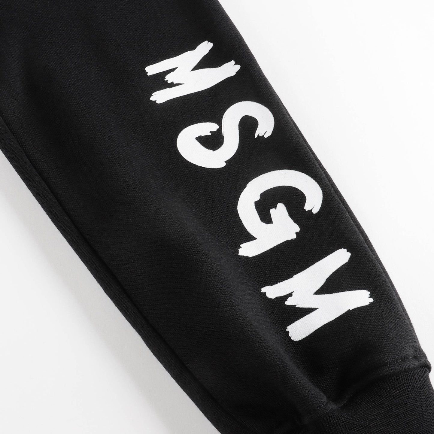 儿童黑色Logo棉长裤