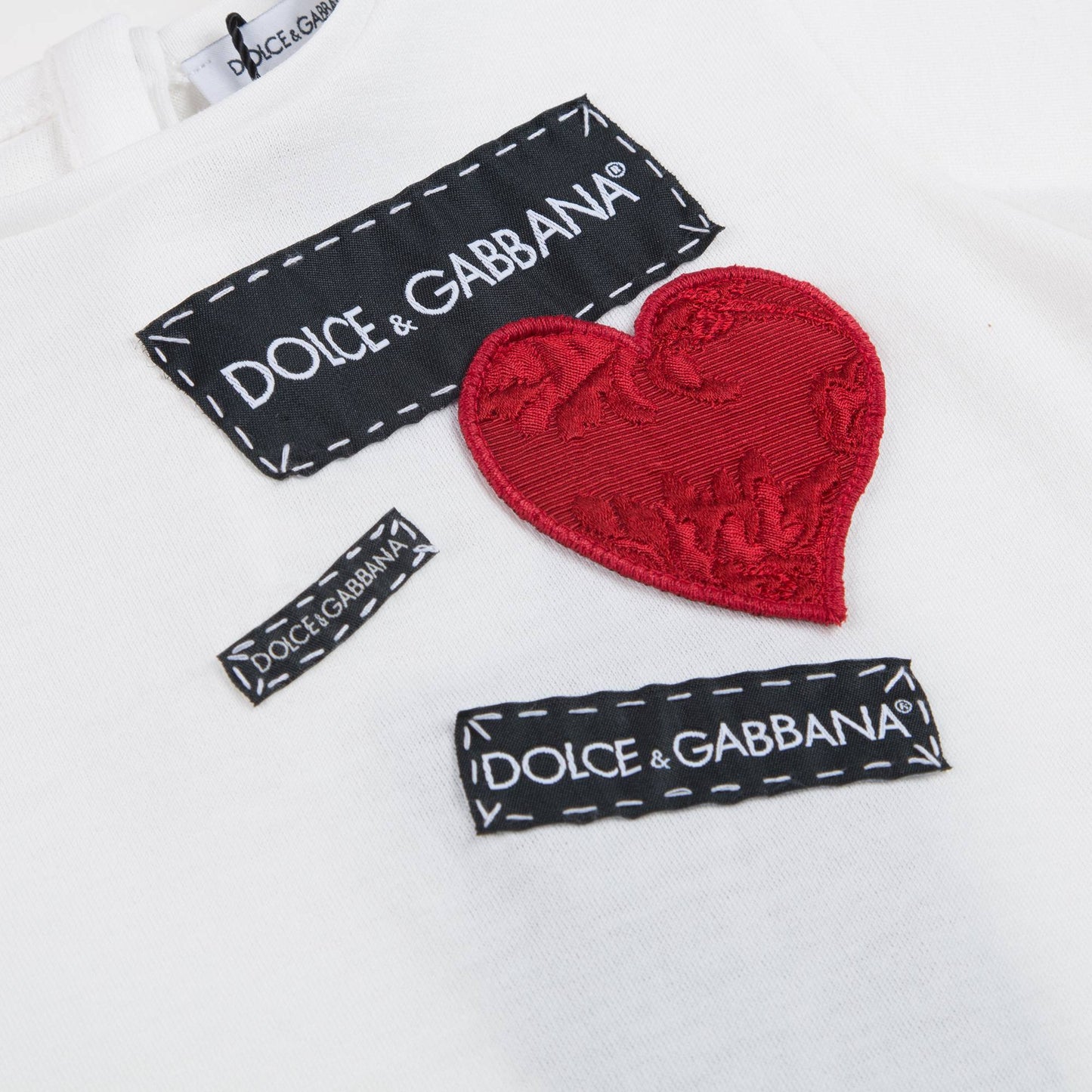 Baby Girls White 鈥淟OVE鈥? Cotton T-shirt