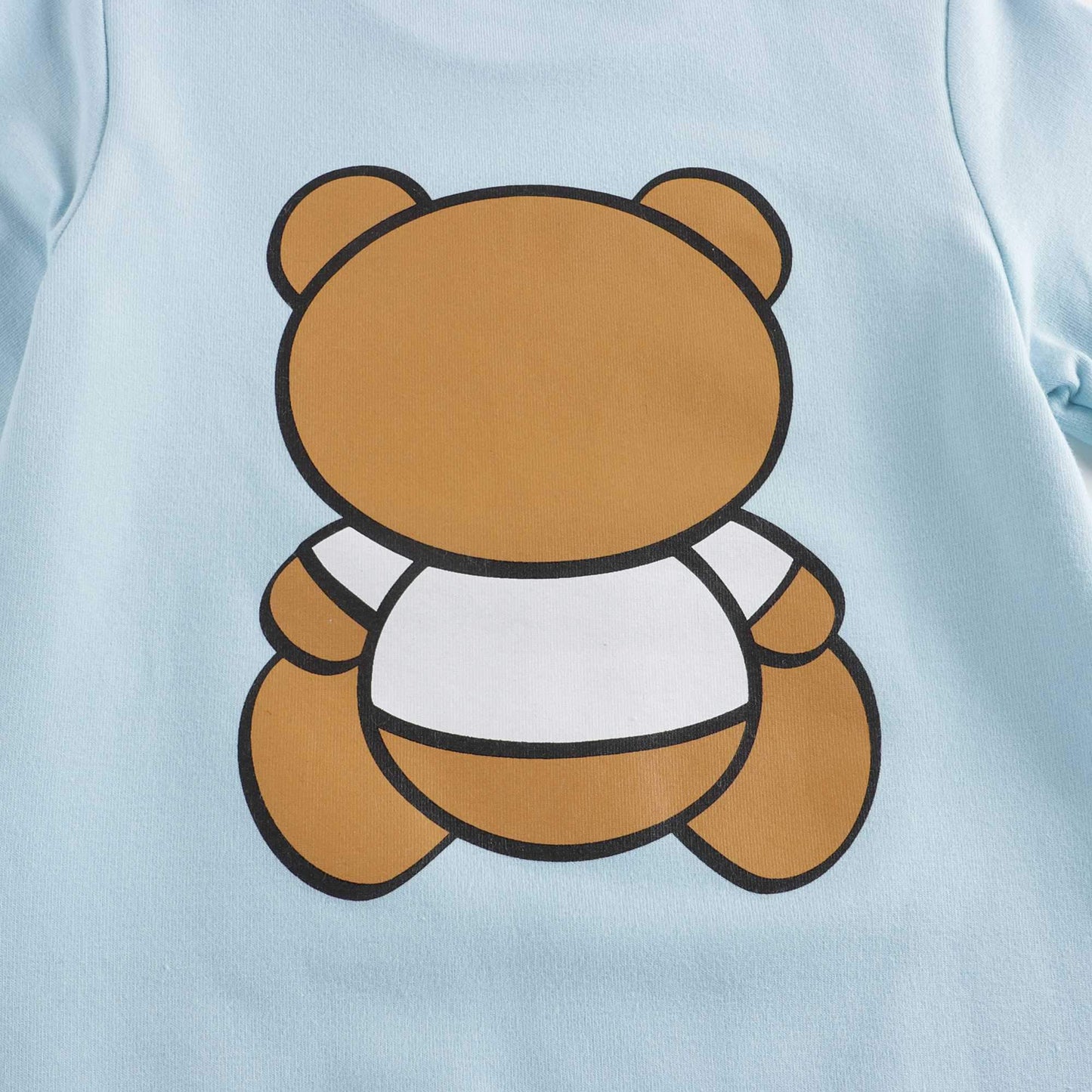 男婴蓝色Logo棉连体衣