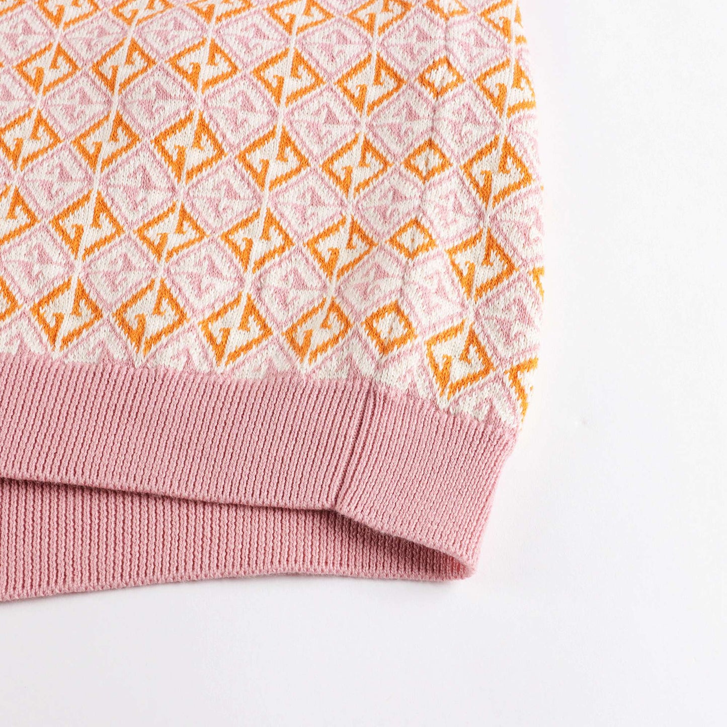 女童粉色GG针织T恤