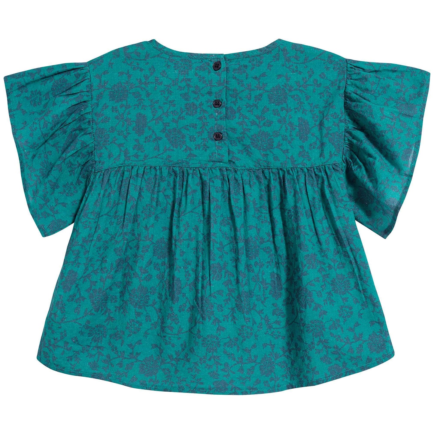Girls Green Printing Cotton Top