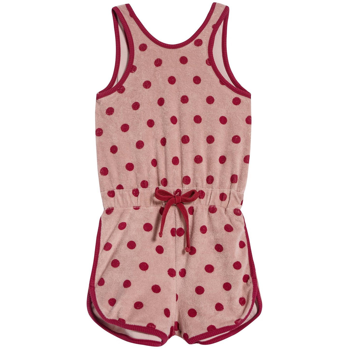 Girls Pink Dots Cotton Siamese Shorts