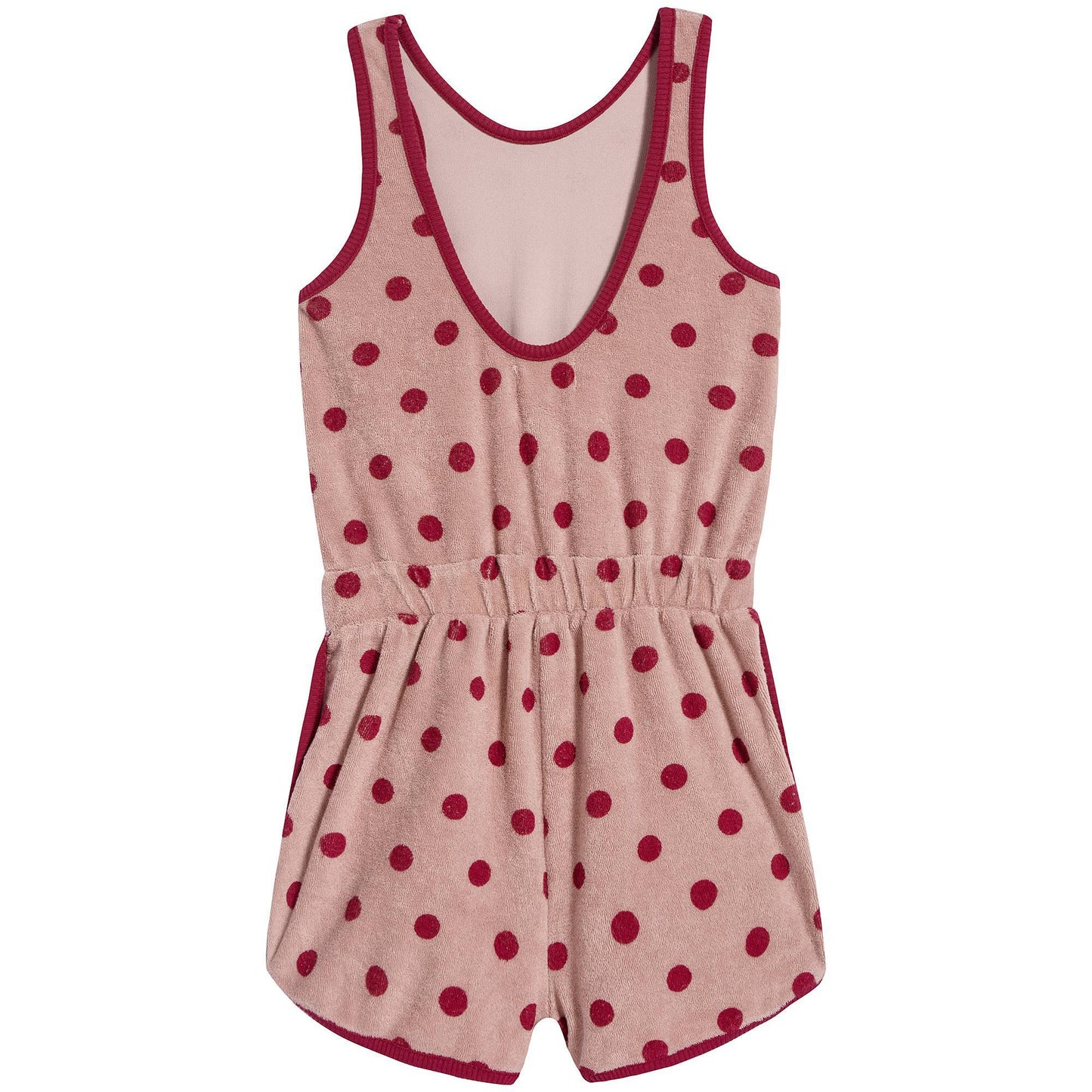 Girls Pink Dots Cotton Siamese Shorts