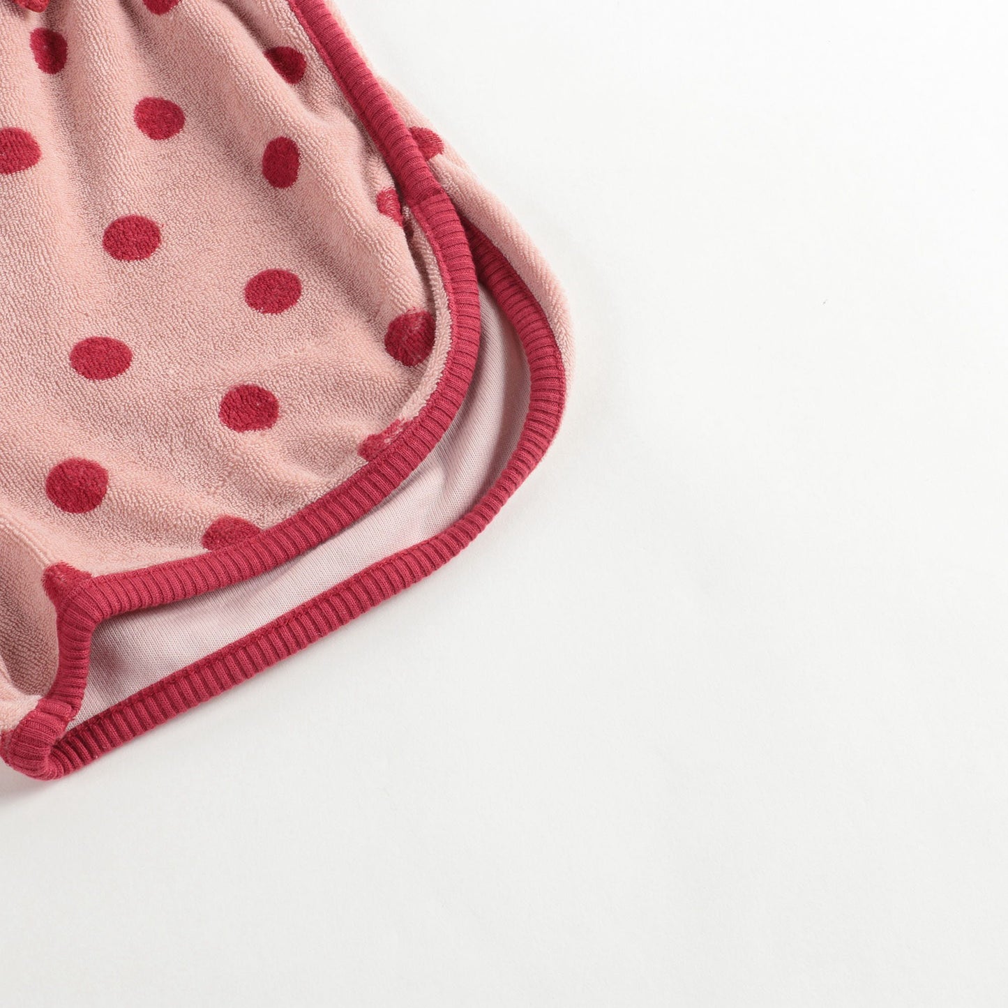 Girls Pink Dots Cotton Siamese Shorts