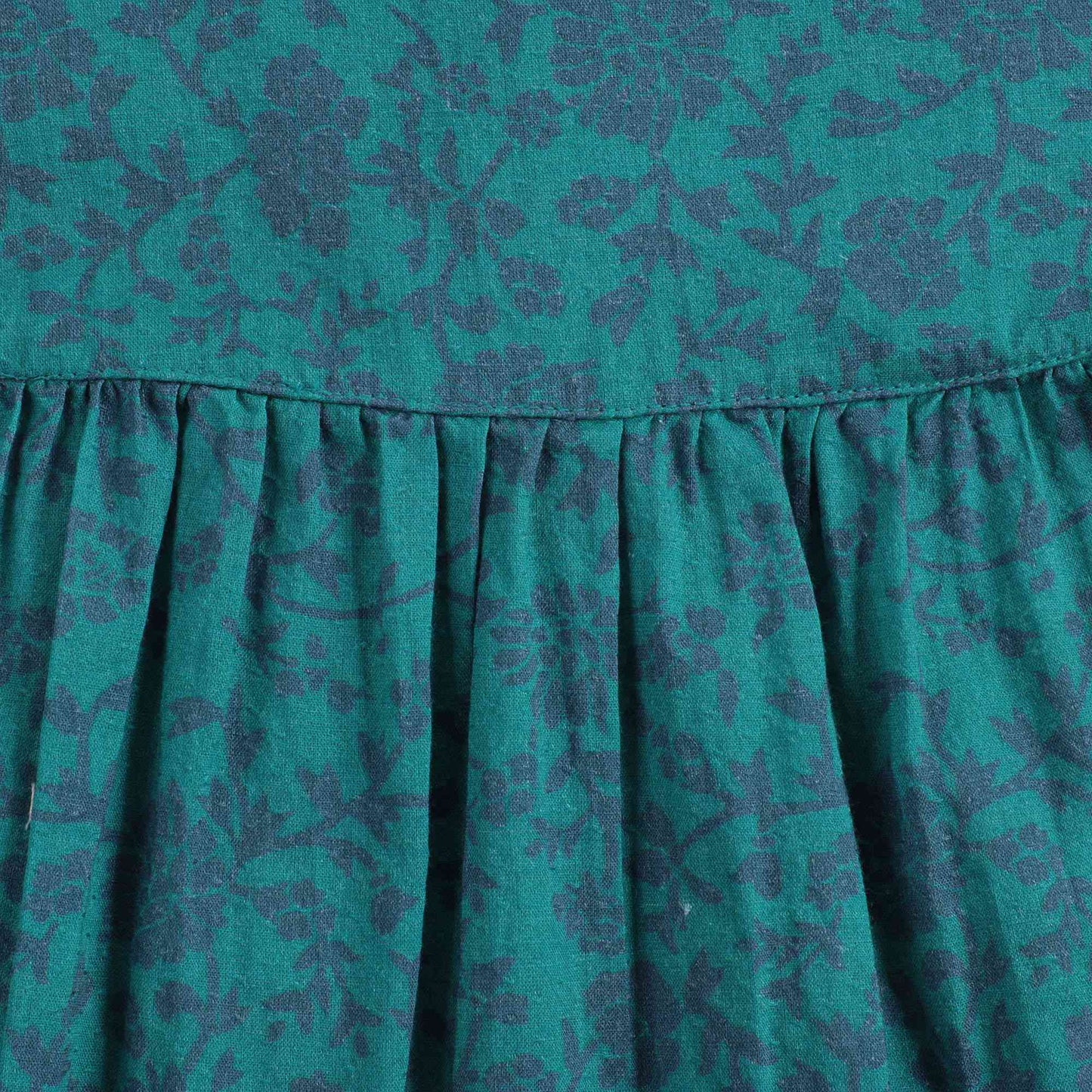 Girls Green Printing Cotton Top