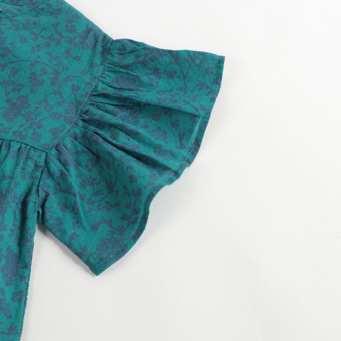 Girls Green Printing Cotton Top