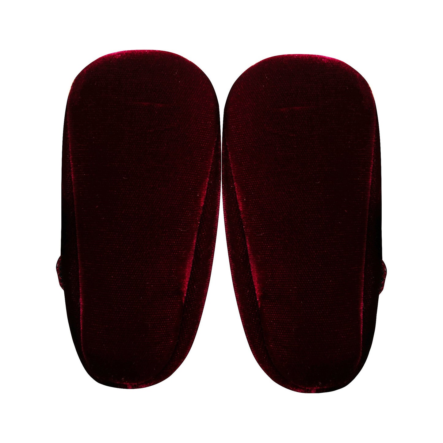 Baby Girls Burgundy Velvet Flats