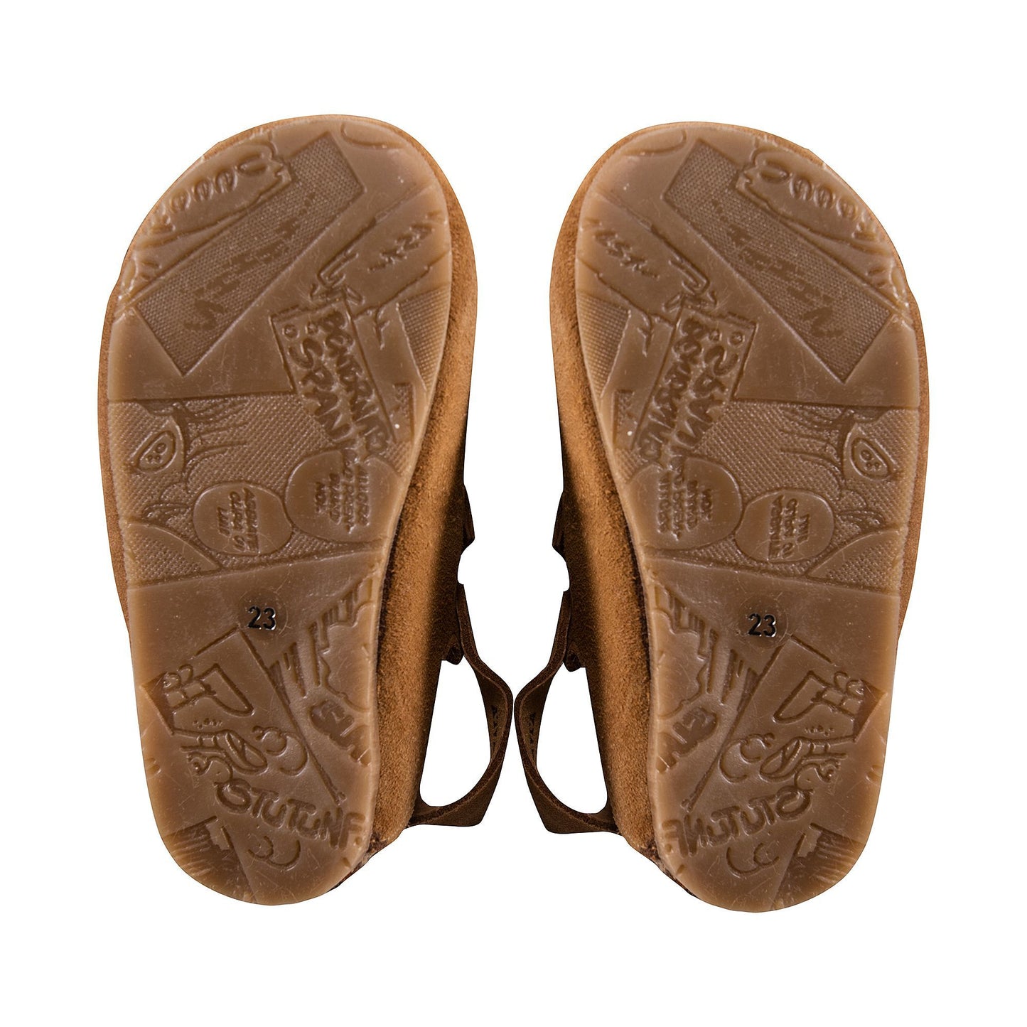 Girls Caramel Leather Flats