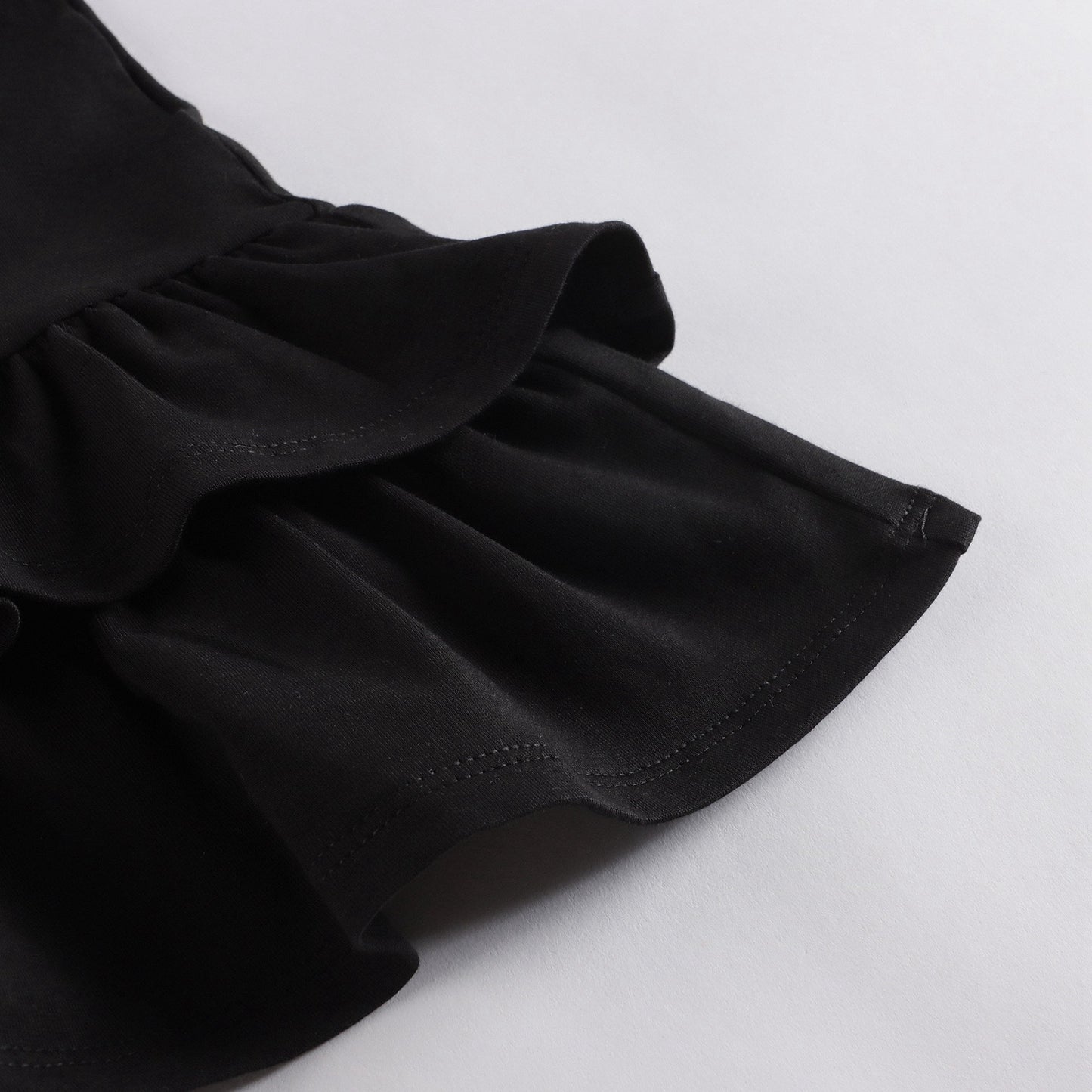 女婴黑色小熊棉连衣裙