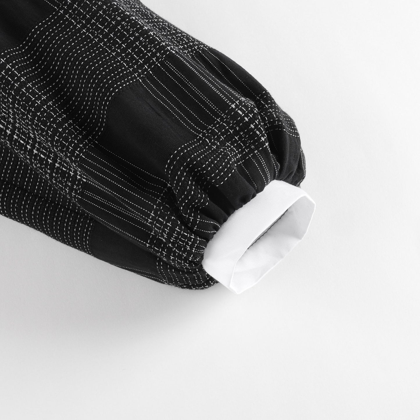 女童黑色格子棉连衣裙