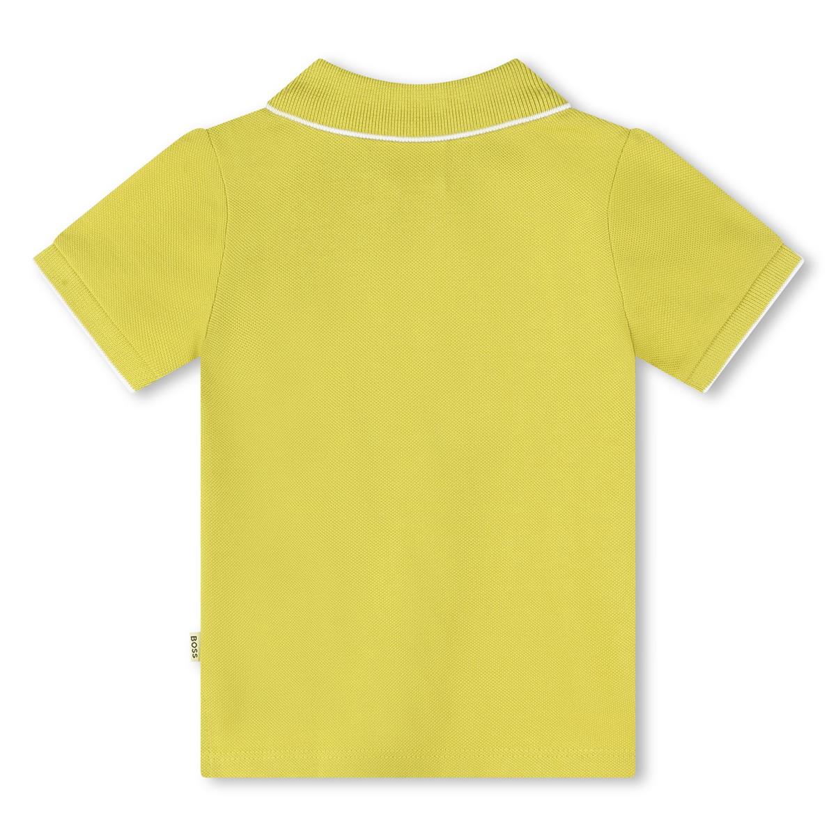 男婴绿色棉Polo衫