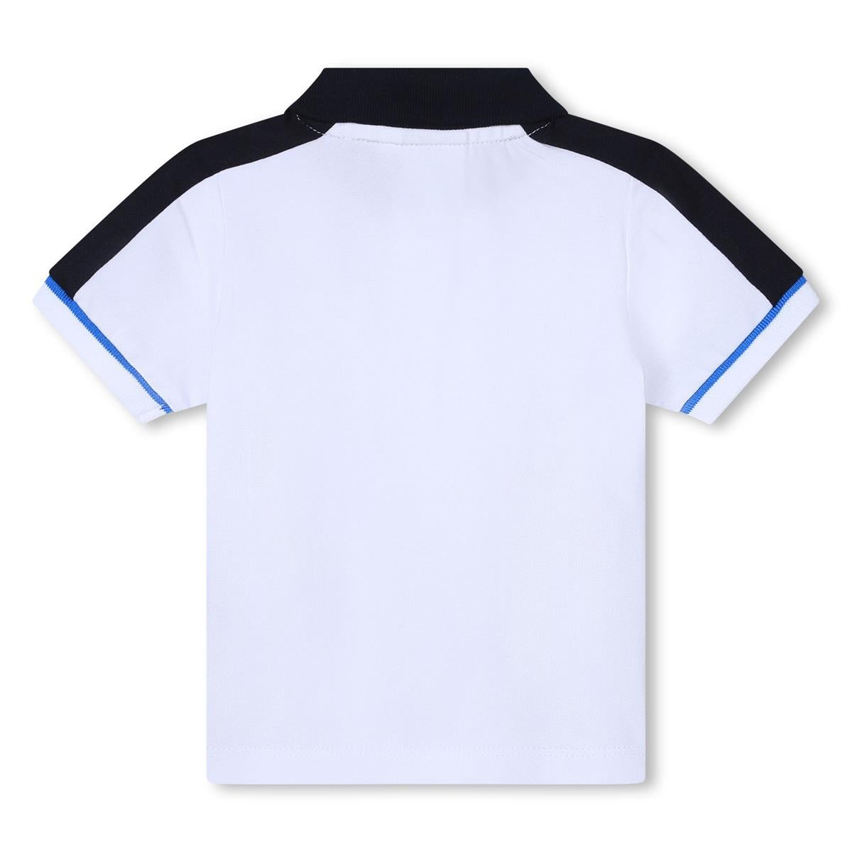 男婴白色棉Polo衫