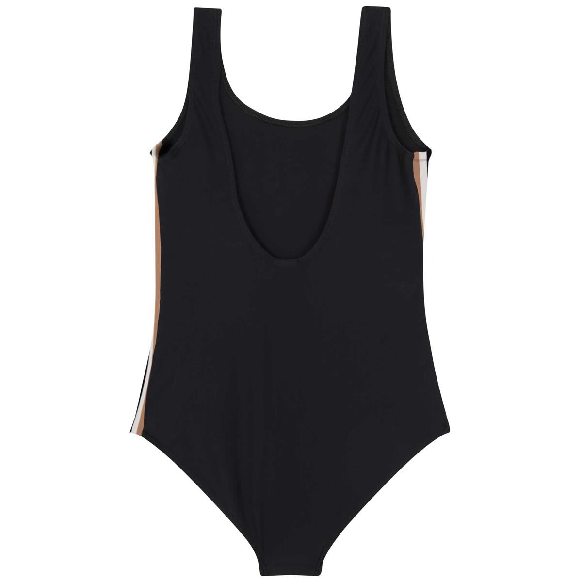 女童黑色Logo泳衣