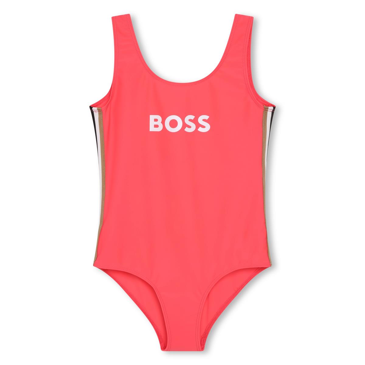 女童粉色Logo泳衣