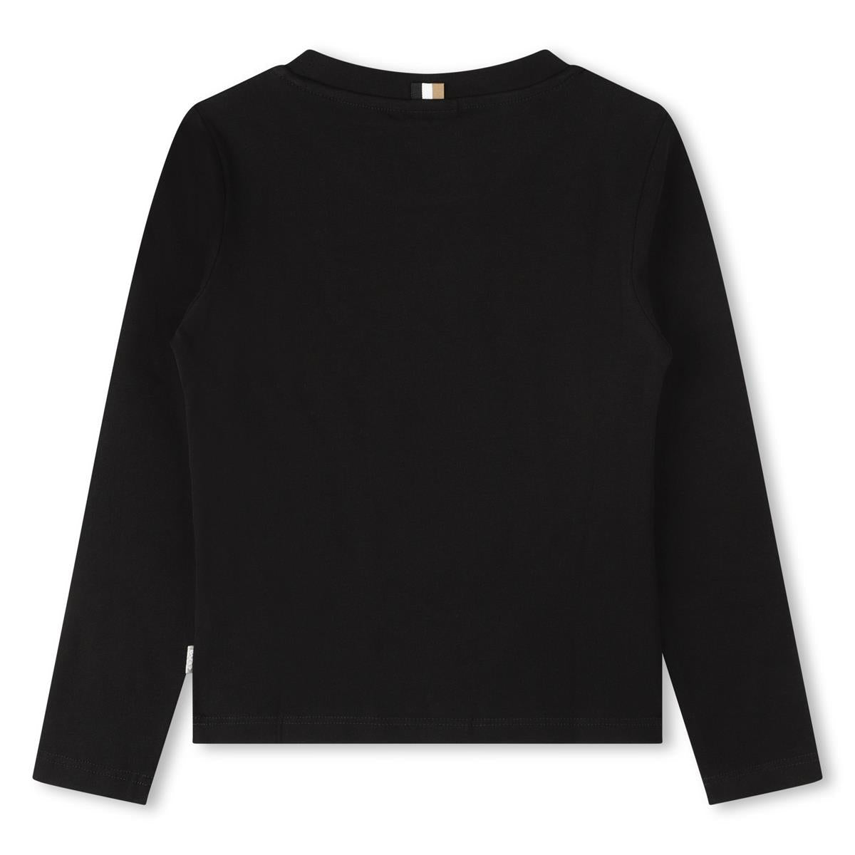 女童黑色Logo棉T恤