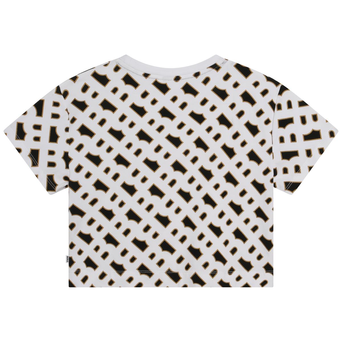 女童黑色Logo棉T恤