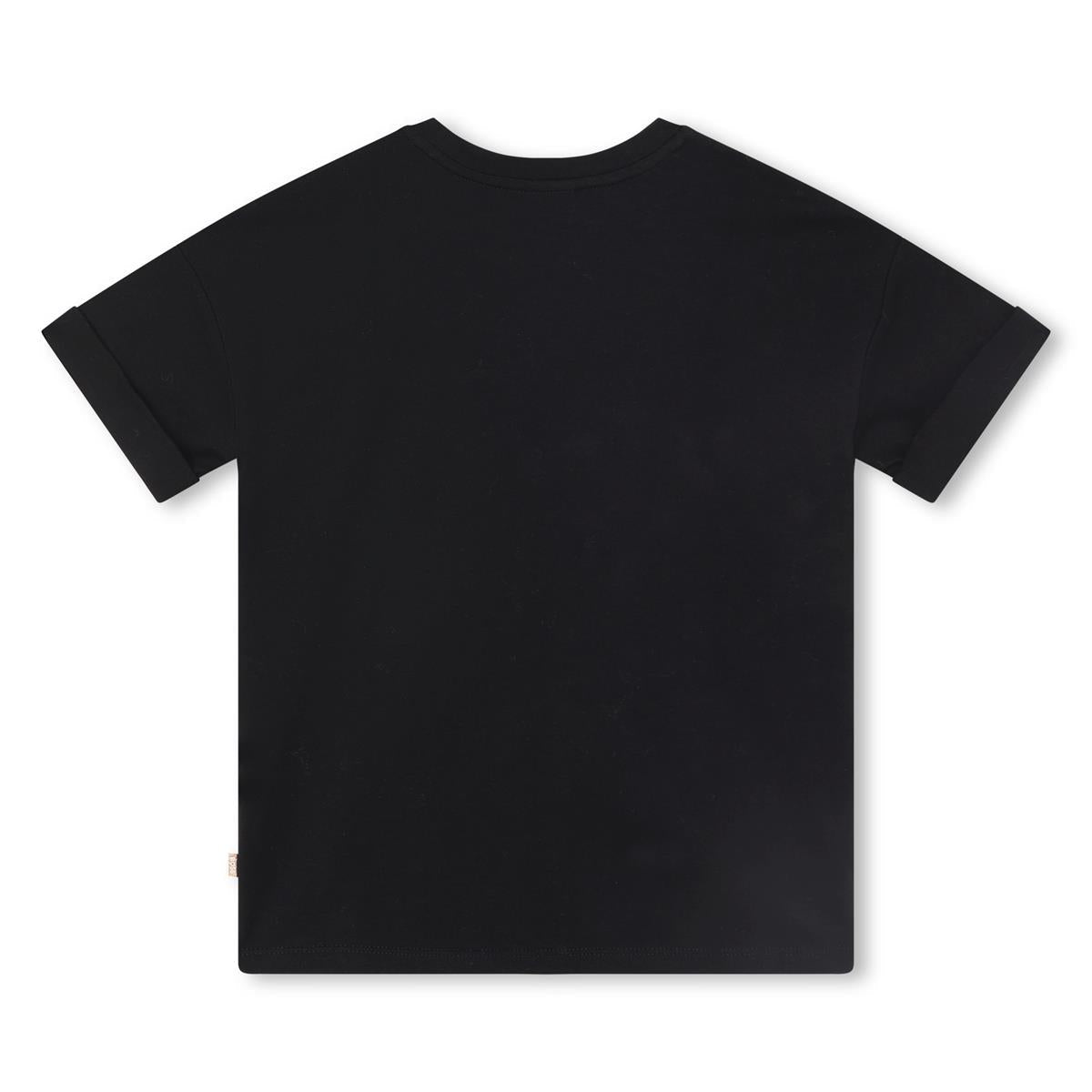 女童黑色Logo棉T恤