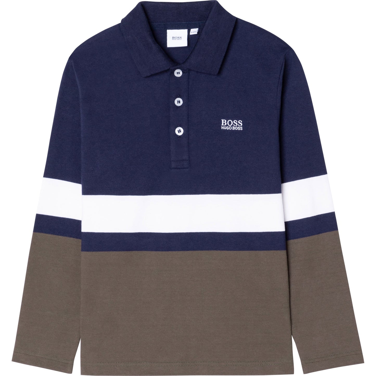 男童蓝色Logo棉Polo衬衫