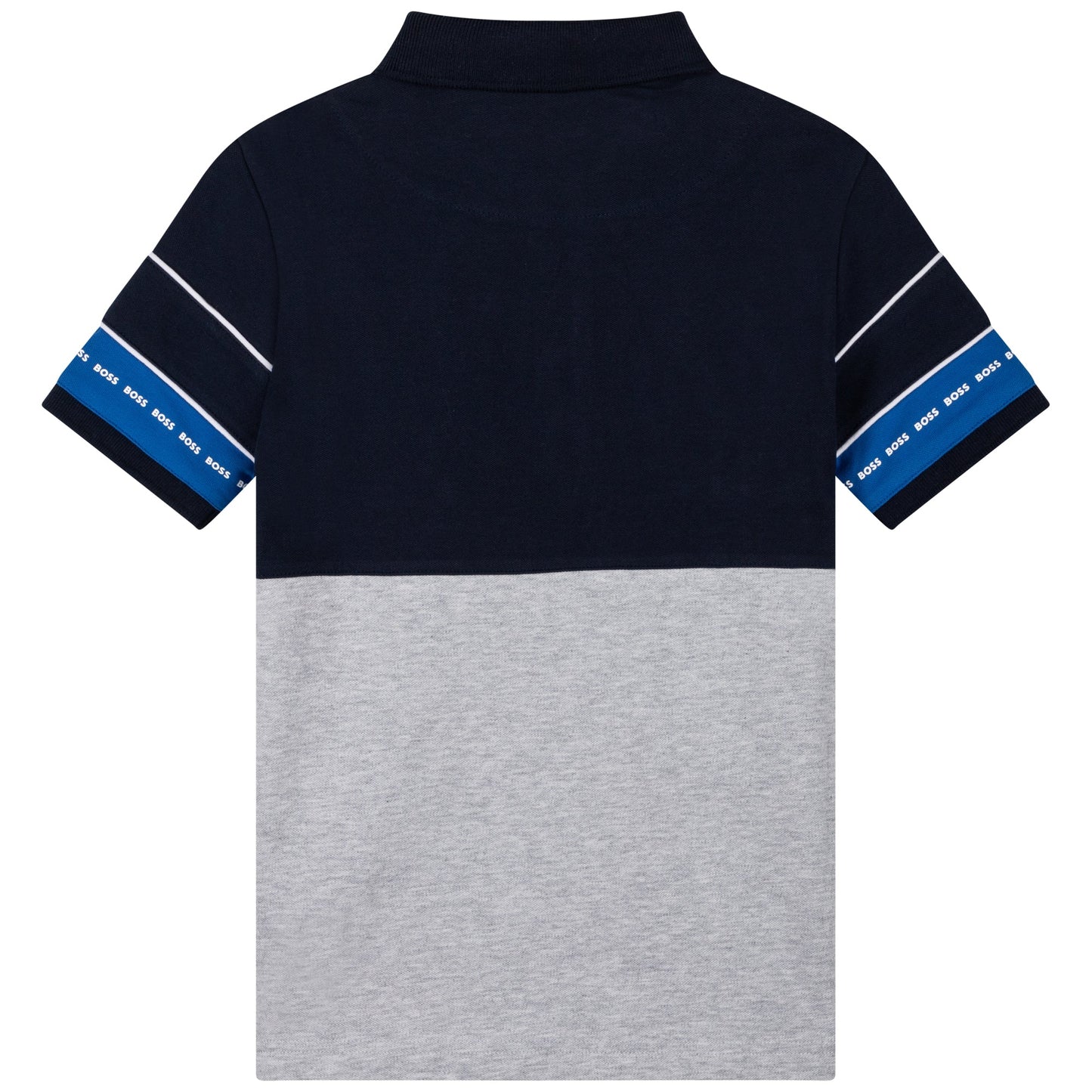 男童蓝色Logo棉Polo衬衫