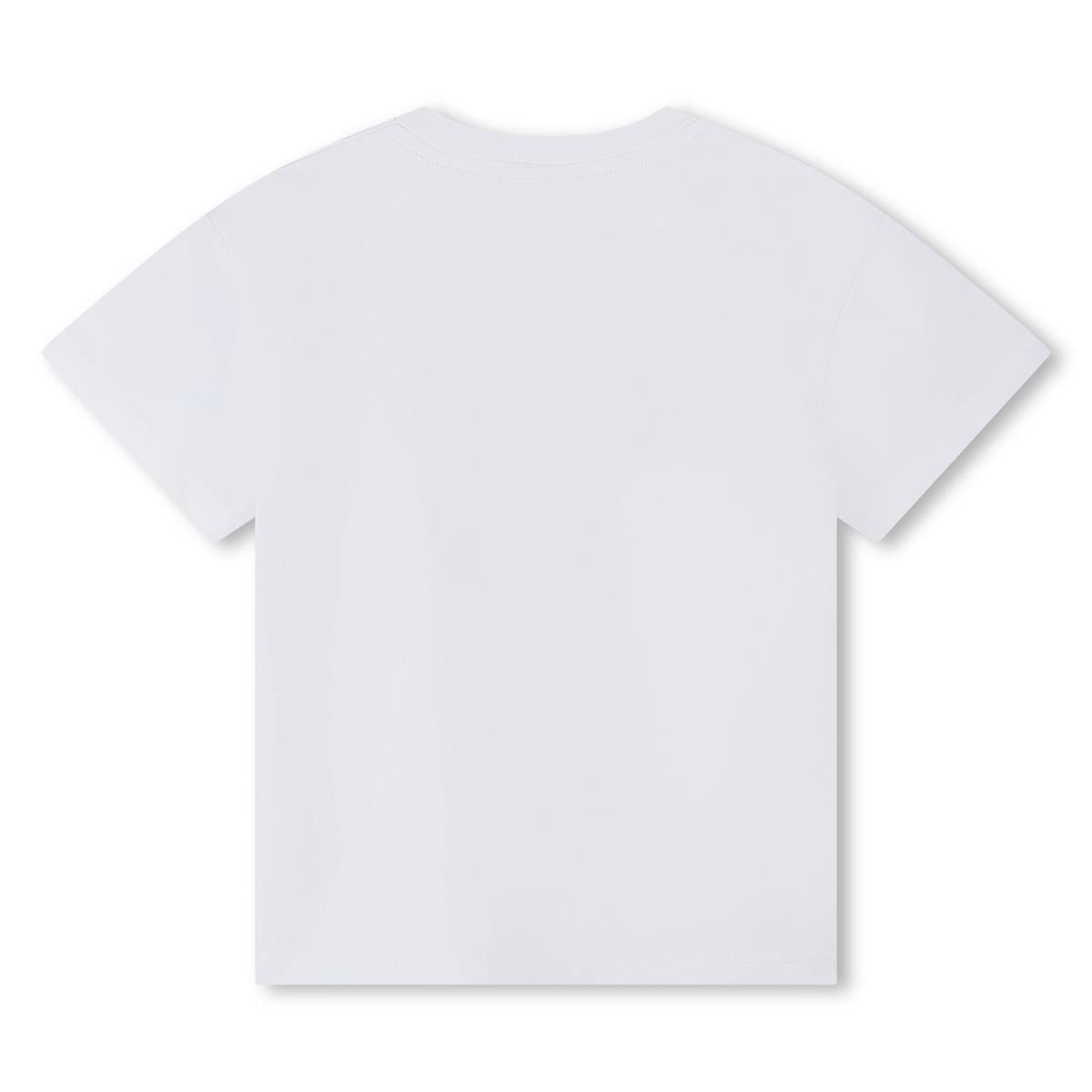 男童白色Logo棉T恤