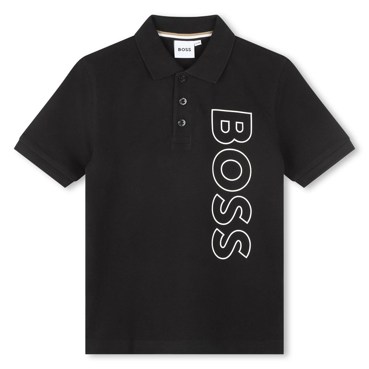 男童黑色棉Polo衫