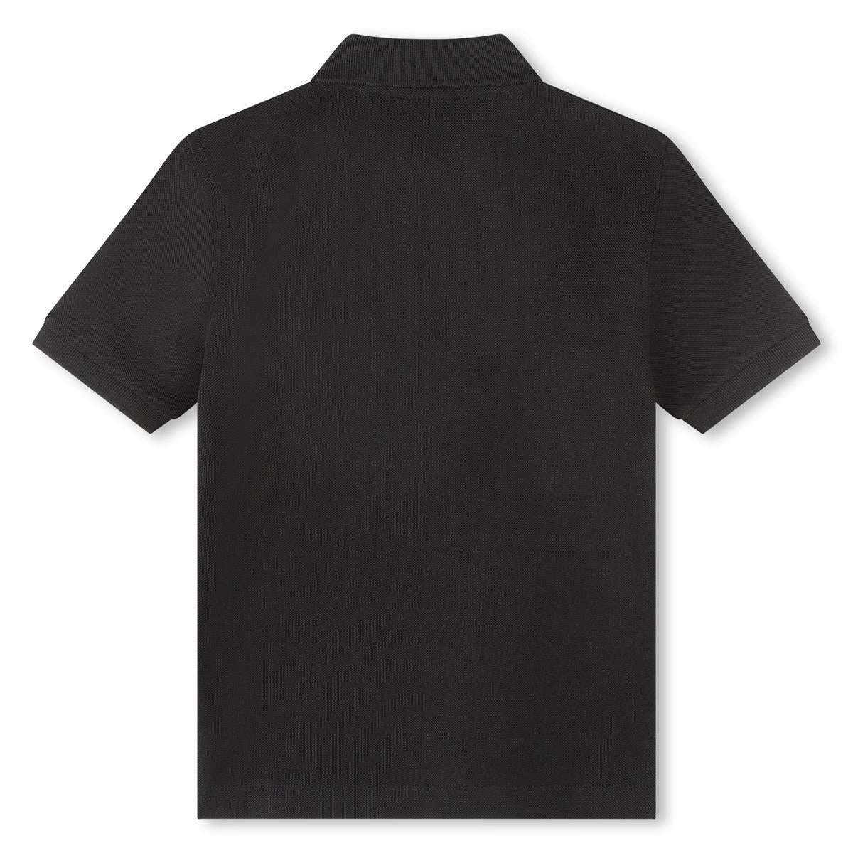 男童黑色棉Polo衫