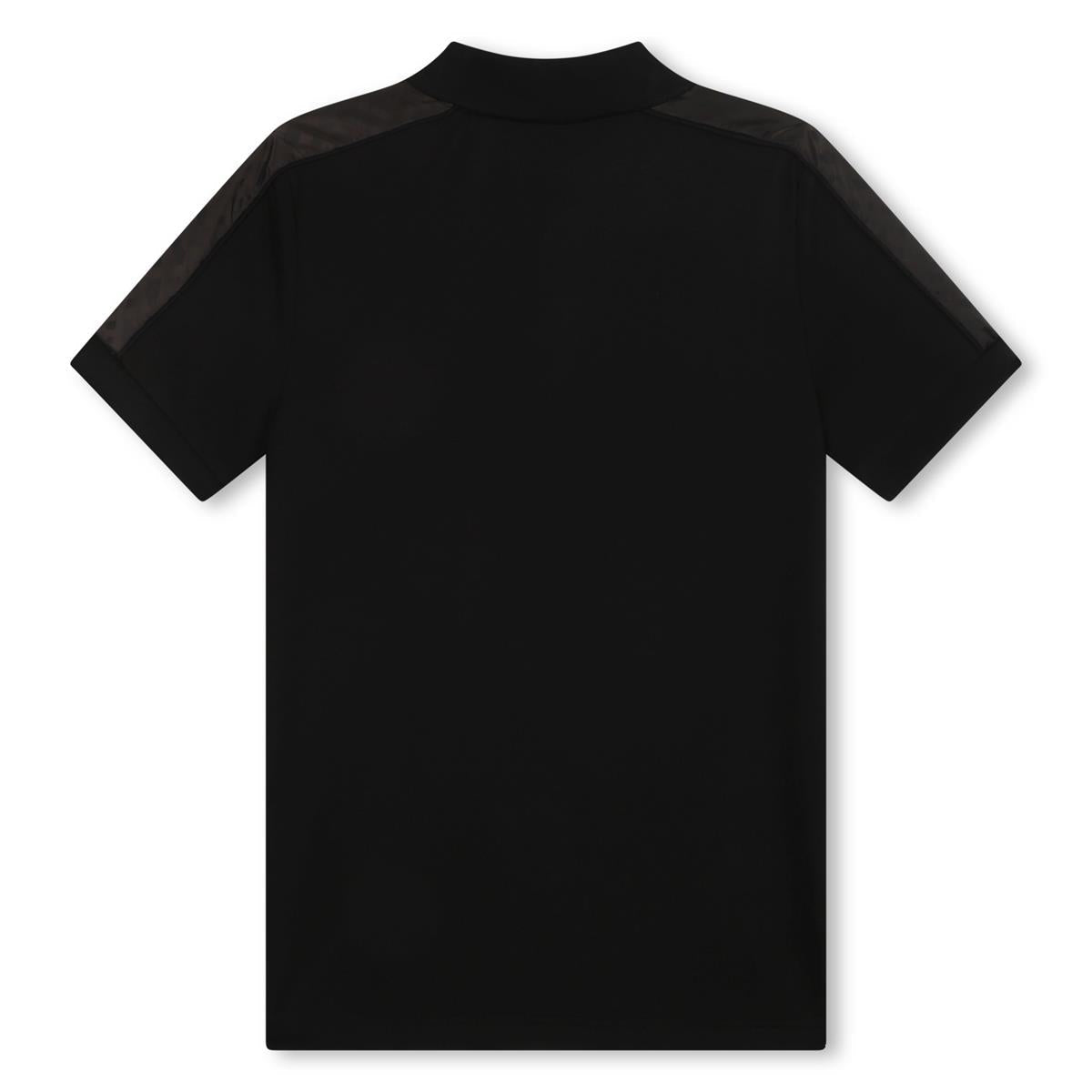 男童黑色棉Polo衫