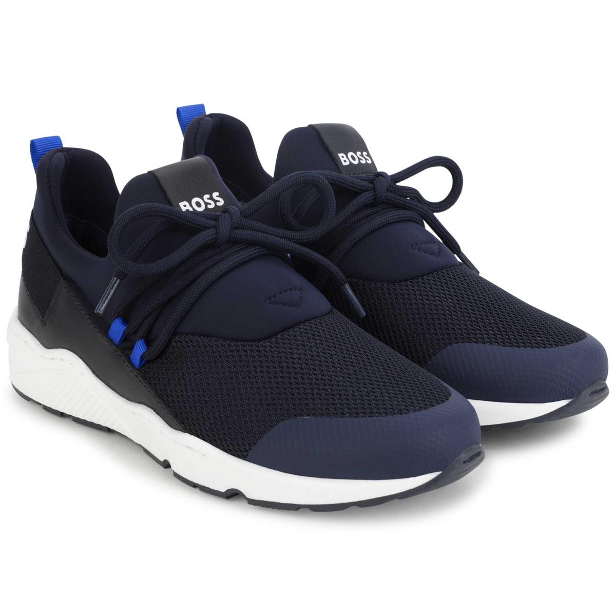 男童蓝色Logo运动鞋