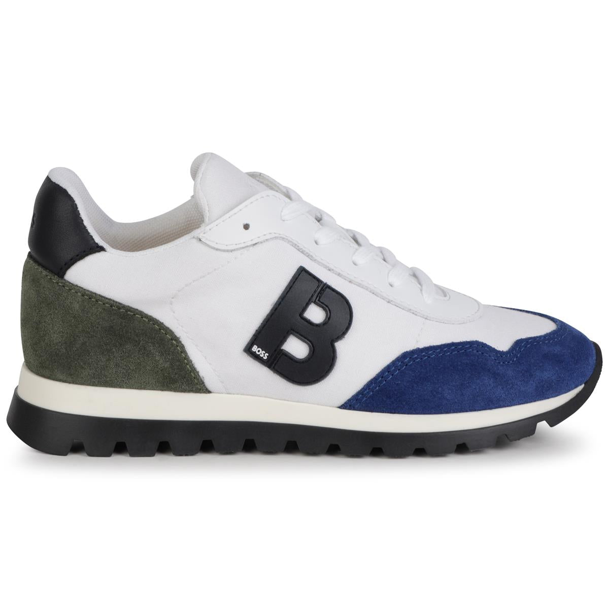 男童白色Logo运动鞋