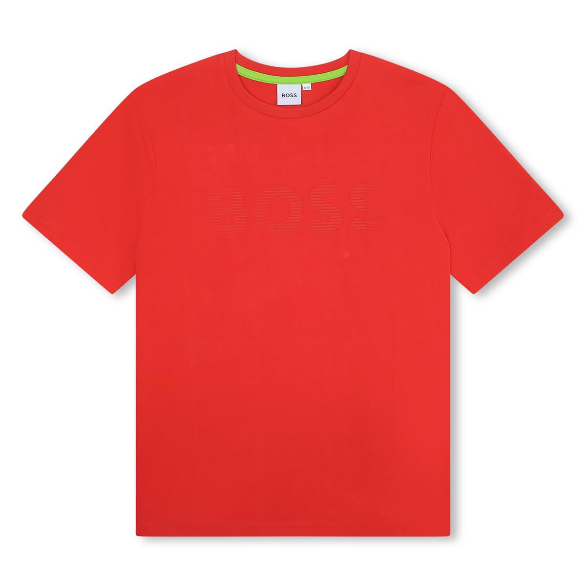 男童红色Logo棉T恤